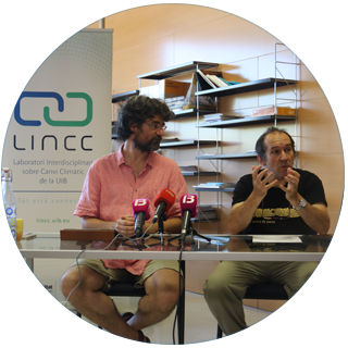 19/06/2018 Pau de Vílchez y Damià Gomis, investigadores del Laboratori Interdisciplinari sobre Canvi Climàtic de la UIB (LINCC UIB) - Foto: A.COSTA (UIB)