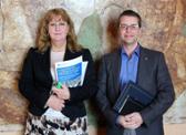 M. Jess Mairata, directora del Servei d'Estadstica i Qualitat Universitria i Juan Jos Montao, vicerector d'Ordenaci Acadmica