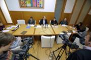 Roda de premsa a crrec del president de la Xarxa Vives i rector de la Universitat d'Alacant, Manuel Palomar