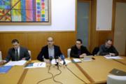 Roda de premsa a crrec del president de la Xarxa Vives i rector de la Universitat d'Alacant, Manuel Palomar
