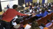 04/03/2016 X edici de l'Olimpada de Geografia a la sala d'actes de l'edifici Guillem Cifre de Colonya, campus universitari, Palma