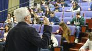 04/03/2016 X edici de l'Olimpada de Geografia a la sala d'actes de l'edifici Guillem Cifre de Colonya, campus universitari, Palma