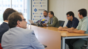 18/07/2018 Roda informativa: Jordi Llabrs, Joan Gual de Torrella, Vctor Homar i Bartomeu Alorda - Foto: A.COSTA (UIB)