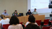 18/07/2018 Roda informativa: Jordi Llabrs, Joan Gual de Torrella, Vctor Homar i Bartomeu Alorda - Foto: A.COSTA (UIB)