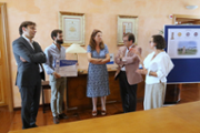  20/07/2018 Entrega del premi del Concurs d'idees: Francesc Miralles, Nicols Judenes, Loren Carrasco, Lloren Huguet i Joana Maria Segu -  Foto: A.COSTA (UIB)