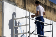 29/11/2018 Mural de Carles Garcia a l'edifici Ramon Llull (CD2)- Foto: A.Costa/UIB