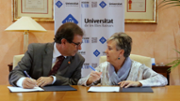 Signatura de l'acord marc de collaboraci entre la UIB i Amadiba - Foto: A.COSTA/UIB