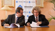 El doctor Lloren Huguet, Rector de la UIB i el senyor Joaquim Tintor , director del SOCIB - Foto: A.COSTA/UIB