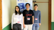 Weiwei Zhan Du, d'IES Joan Alcover, Palma; Joan Claps Florit, d'IES Josep Miquel Gurdia, Alaior i Daniel Brines Notario d'IES Son Pacs, Palma. estudiants que participen a la fase nacional de l'Olimpada Espanyola de Biologia a la UIB - Foto: A.COSTA/UIB