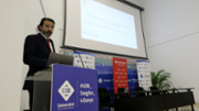 Presentaci de la primera tesi doctoral que s'ha llegit a la Facultat de Medicina de la UIB a crrec de l'autor, Francesc Xavier Molina Romerao - Foto: A.COSTA/UIB