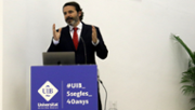 Presentaci de la primera tesi doctoral que s'ha llegit a la Facultat de Medicina de la UIB a crrec de l'autor, Francesc Xavier Molina Romerao - Foto: A.COSTA/UIB