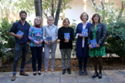 Els autors del llibre, Eduard Moy, Patricia Bastida, Carlota Vicens, Glria Bosch, Juana M. Segu i Francisca Llad. Foto: A.COSTA/UIB