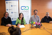 Membres del LINCC han explicat avui als mitjans de comunicaci les raons del seu posicionament contra lampliaci de l'aeroport de Palma - Foto: A.COSTA/UIB