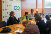 Membres del LINCC han explicat avui als mitjans de comunicaci les raons del seu posicionament contra lampliaci de l'aeroport de Palma - Foto: A.COSTA/UIB