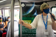 Microxerrades al tren amb Maria Ballester - Foto: A.COSTA/UIB
