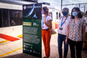 Microxerrades al tren amb Maria Ballester i Aina Juan- Foto: A.COSTA/UIB
