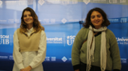 Aina Maria Tur (finalista) i Mar Escanellas (guanyadora). Foto: UIB