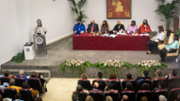 La doctora honoris causa llegeix la lli magistral - Foto: A.Costa/UIB