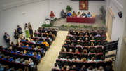 Lectura d'un resum de la memria de l'any acadmic passat, a crrec de la Secretria General de la Universitat - FOTO: A.Costa/UIB