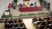 Lectura d'un resum de la memria de l'any acadmic passat, a crrec de la Secretria General de la Universitat - FOTO: A.Costa/UIB