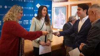 Alumnes premiats: Francesca Rosa Marcs Vallori i Marc Delgado Bustamante - Foto: A.COSTA/UIB