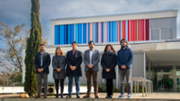 Presentaci del nou mural artstic titulat Barres pel clima a la faana exterior de l'edifici Antoni M. Alcover i Sureda al campus de la UIB- Foto: A.COSTA/UIB