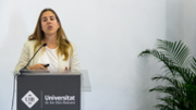 Lidia Talavera presentant la seva tesi doctoral Soft Computing and Artificial Intelligence for Interpretable Analysis of Dermoscopic images - Foto: A.COSTA/UIB