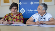 Signatura del conveni entre la UIB i el Centre Mater Misericordiae - Foto: A.COSTA/UIB