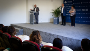 Paraules del senyor Alfredo Mazcun, director d'Institucions del Banc Santander a Balears - Foto: A.COSTA/UIB
