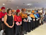 Minut de silenci en memria de la senyora Rosa Lpez, administradora de la Seu d'Eivissa i Formentera