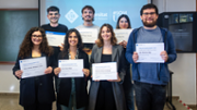 Els alumnes premiats als millors treballs de fi de grau de la Facultat de Filosofia i Lletres - Foto: A.Costa/UIB