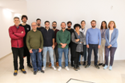 El doctor Guillem Navarra (tercer per la dreta) amb l'equip investigador, entre els quals el doctor Miquel Roca (primer per l'esquerra) i la doctora Margalida Gili (primer per la dreta), Foto: I3PT