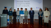 Els alumnes de la UIB que han presentat el projecte DroneInGolf - Foto: A.COSTA/UIB