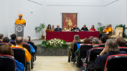 El padr fa la defensa de l'apadrinat. - Foto: A.COSTA/UIB