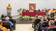 El doctor honoris causa llegeix la lli magistral. - Foto: A.COSTA/UIB