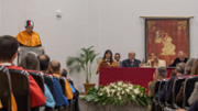 El doctor honoris causa llegeix la lli magistral. - Foto: A.COSTA/UIB