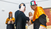 El Rector investeix el nou doctor.- Foto: A.COSTA/UIB