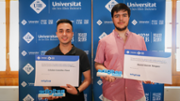 Els alumnes Cristian Comellas i Daniel Garca destaquen com a millors expedients acadmics - Foto: A.Costa/UIB 