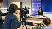 Margalida Capell: atenci als mitjans de comunicaci - Foto: A.Costa/UIB