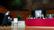 El doctor Jordi Savall llegeix la lli magistral | Foto: A.Costa/UIB