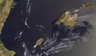 Imatge de les Illes Balears captada pel satllit Envisat. Foto: Agncia Espacial Europea (ESA). 