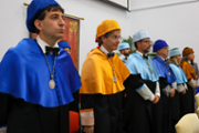 La Coral interpreta el Gaudeamus igitur. | Foto: A.COSTA/UIB