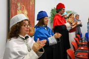 La Coral interpreta el Gaudeamus igitur. | Foto: A.COSTA/UIB